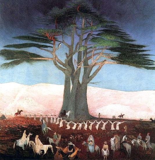 Tivadar Kosztka Csontvary Pilgrimage to the Cedars in Lebanon Norge oil painting art